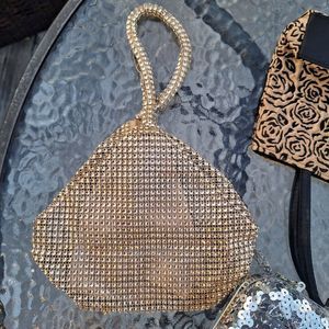 GLAMOROUS GLITTER BLING SEQUIN  BEADED LUXURY RHINESTONE EVENING BAG - NEW